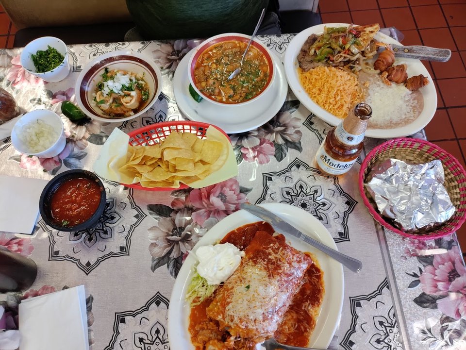 Plated Mexican dishes served at El Patron Family Restaurant.